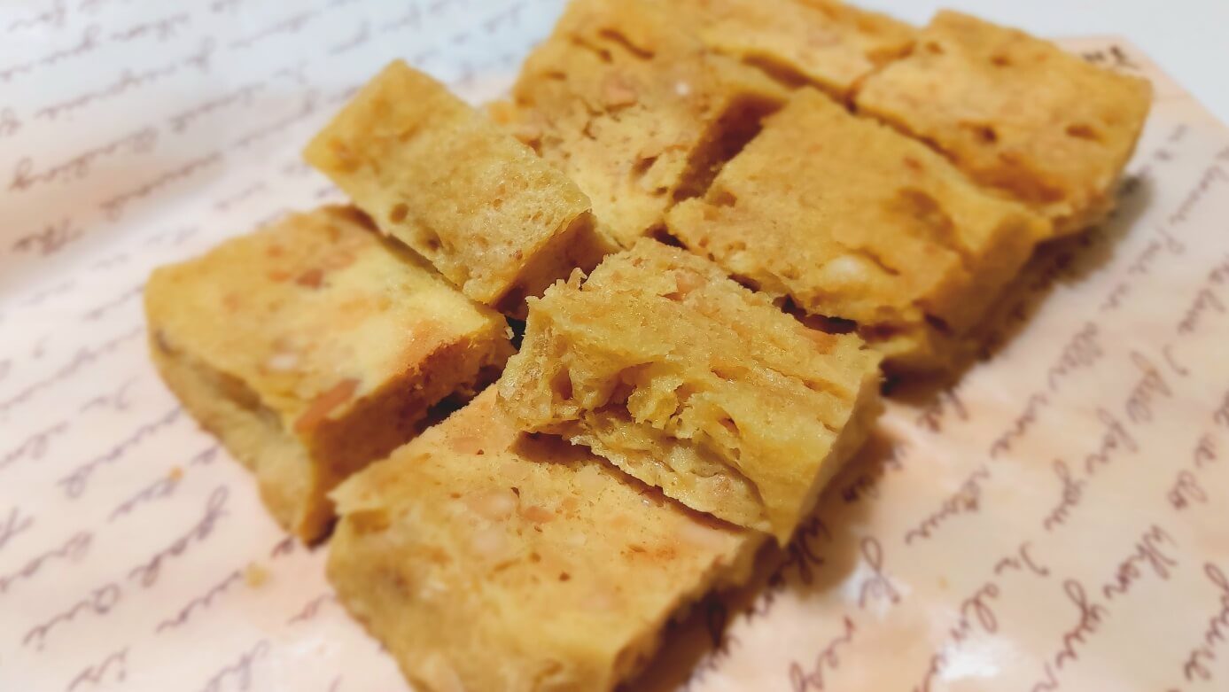 만든 땅콩빵 자른 사진