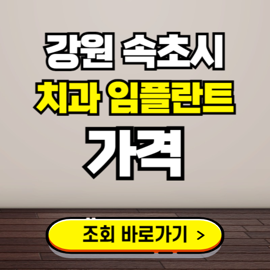 속초시 임플란트 가격 진료 비용 확인하는 곳 ❘ 치과 추천