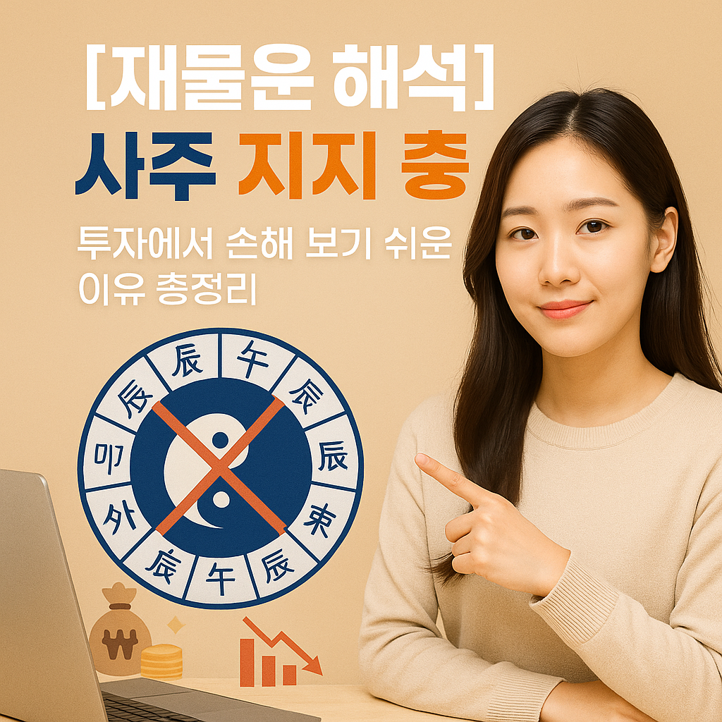 [재물운 해석] 사주 지지 충 ｜ 투자에서 손해 보기 쉬운 이유 총정리