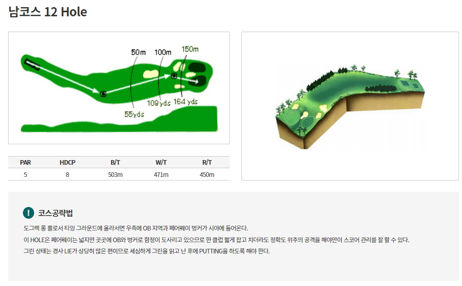 통도파인이스트 컨트리클럽 남코스 12