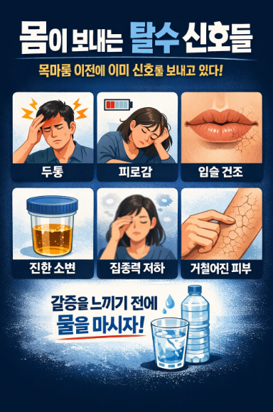 탈수신호를 나타내는 여러가지 증상