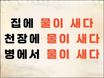 물이 세다 새다 맞춤법 맞는 표현_19