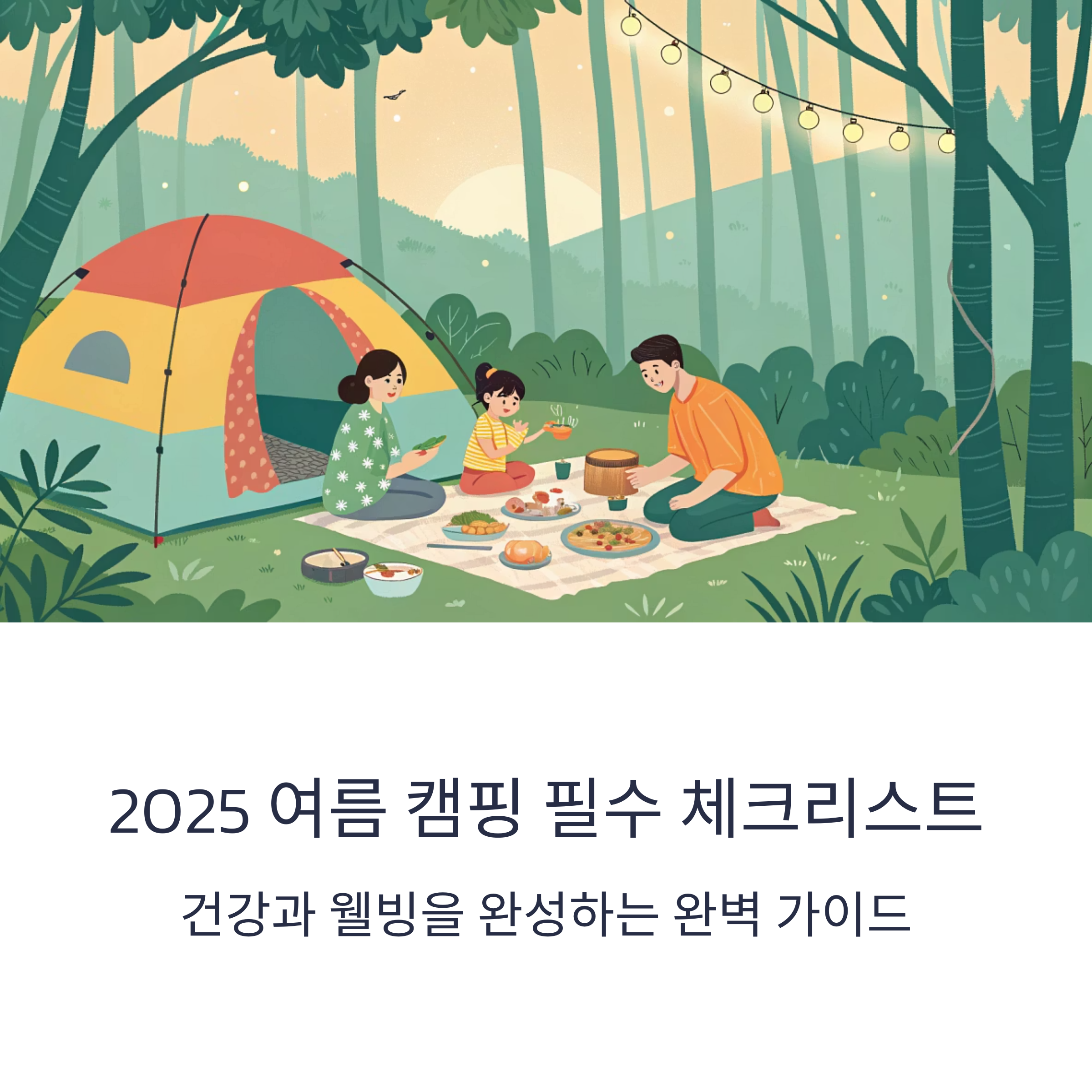 2025 여름 캠핑 필수 체크리스트: 건강과 웰빙을 완성하는 완벽 가이드