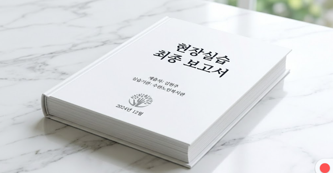 깔끔하게 제본된 실습일지 결과물