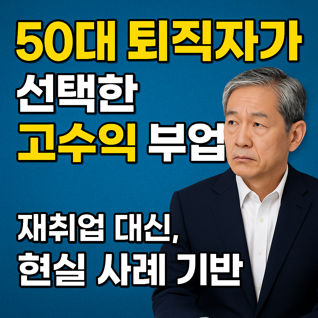 50대 퇴직자가 선택한 고수익 부업 TOP 5 (재취업 대신, 현실 사례 기반)