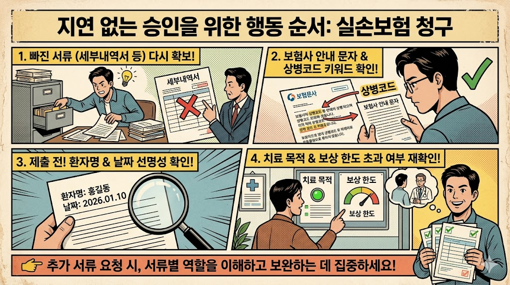 실손보험 청구 지연 없이 승인 받기 위한 서류 준비 및 제출 순서 안내