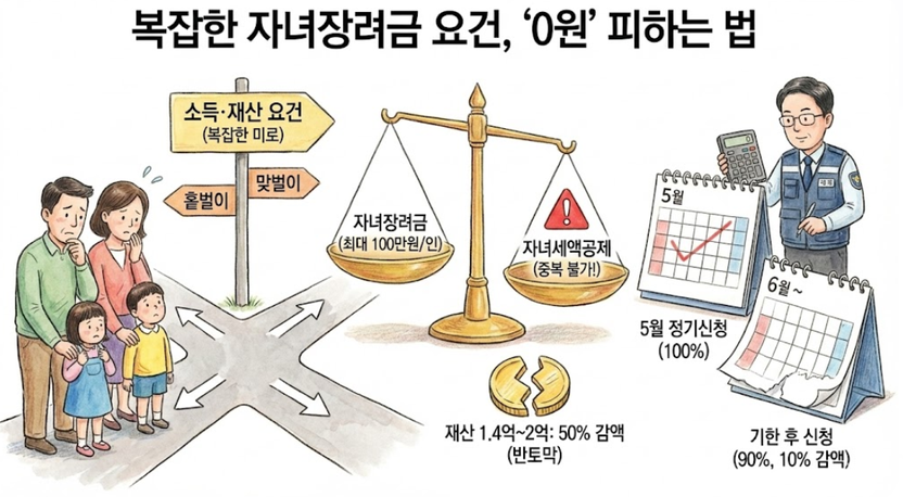 2026 자녀장려금 자녀 1인당 최대 100만 원