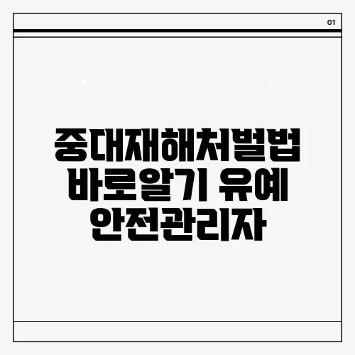 중대재해처벌법 바로알기 유예 안전관리자