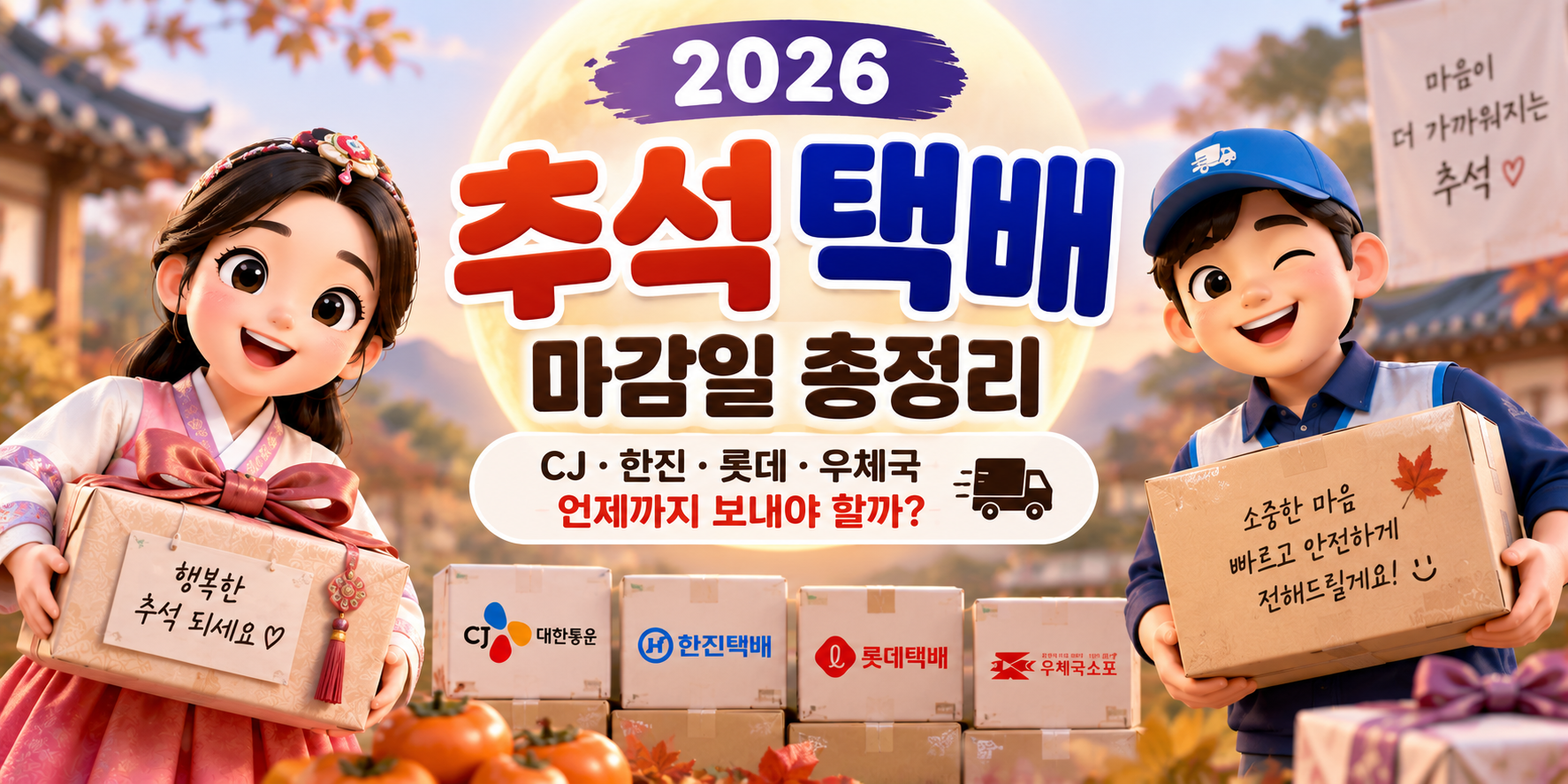 2026 추석 택배 마감일 총정리