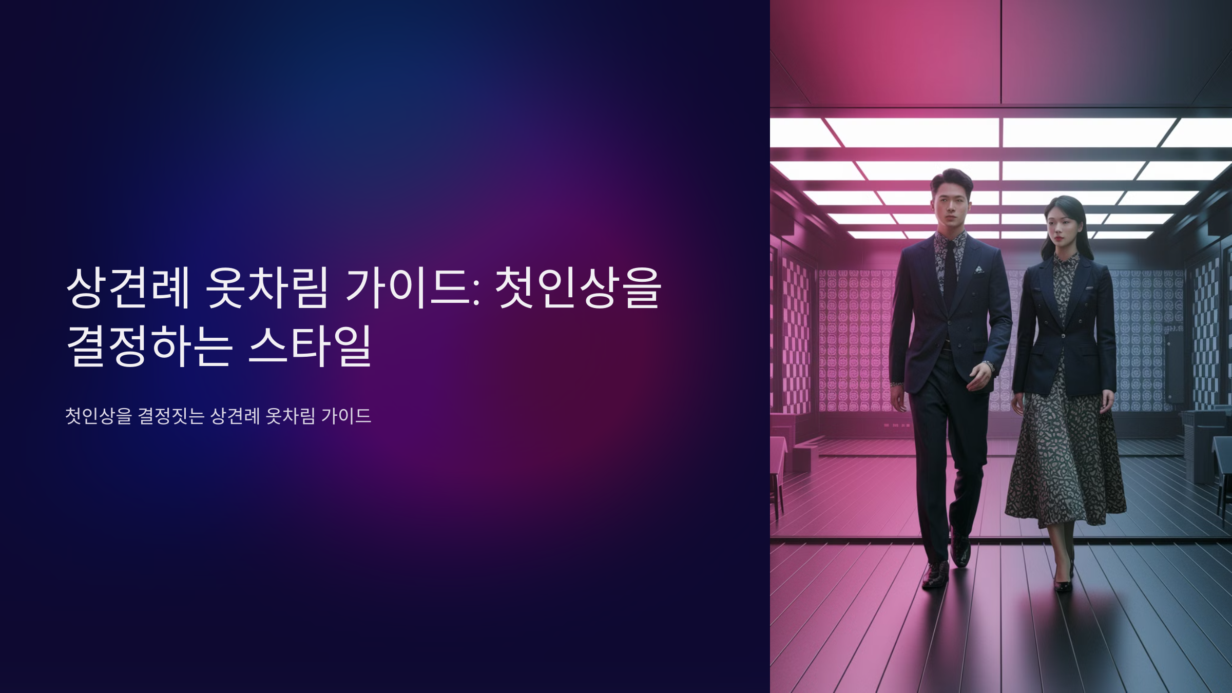 상견례 옷차림 가이드: 첫인상을 결정하는 스타일