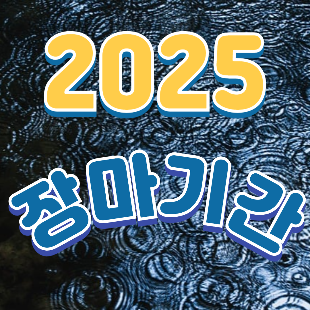 2025 장마기간 시작 예상 체크리스트
