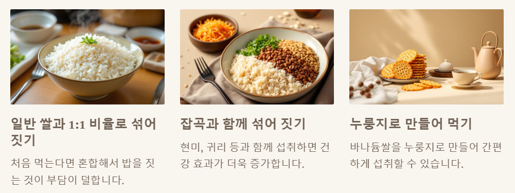 바나듐쌀 맛있게 먹는 법