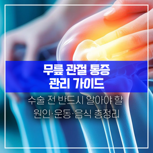 무릎 관절 통증, 수술 전 반드시 알아야 할 원인·운동·음식 총정리
