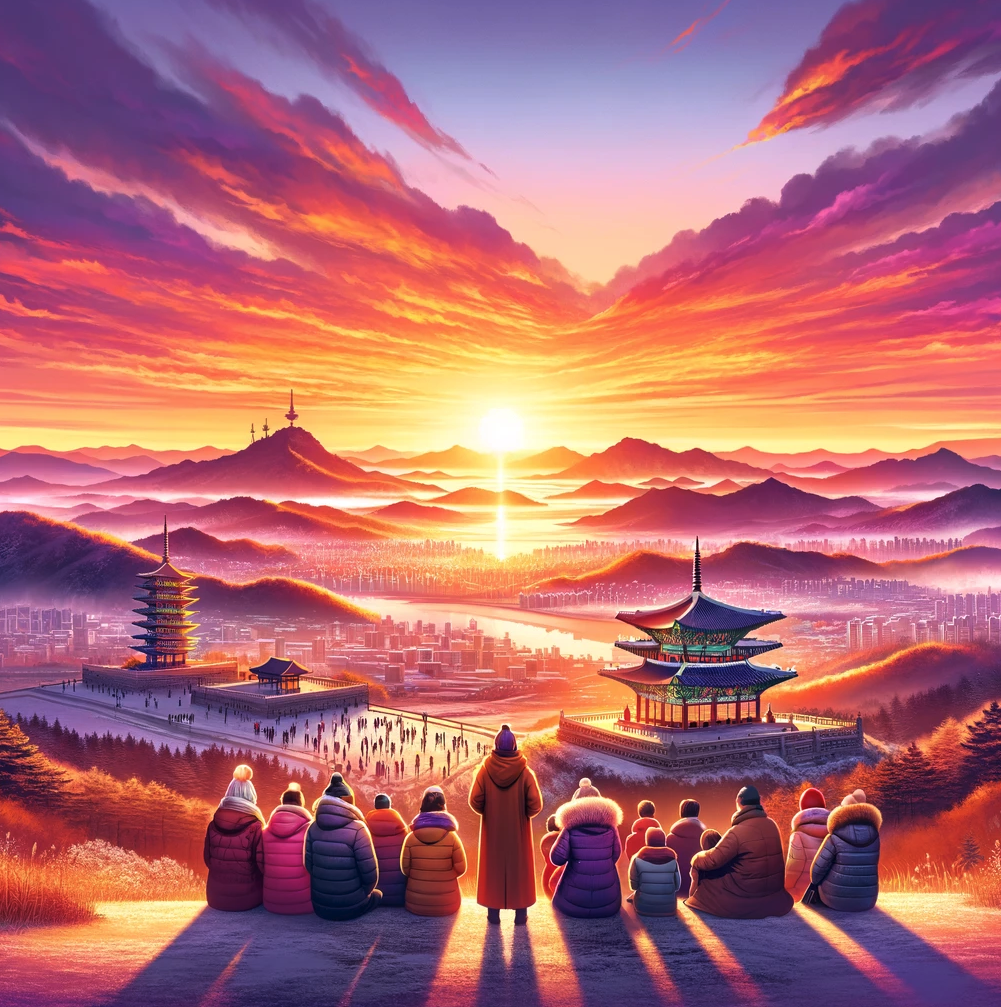 2024년 새해 지역별 일출 시간