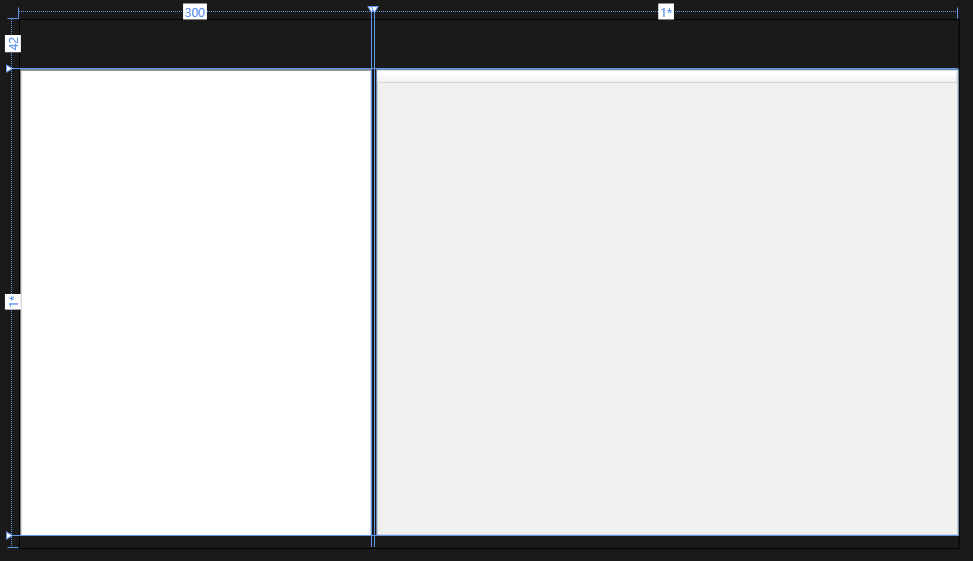 TreeView, DataGrid 배치한 xaml 디자인