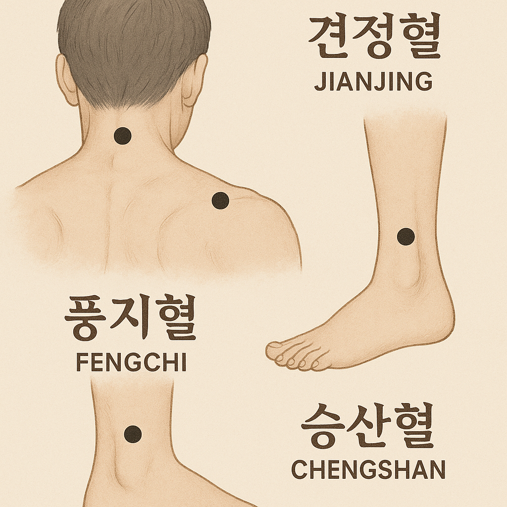 근육통 완화에 좋은 안마 혈자리
