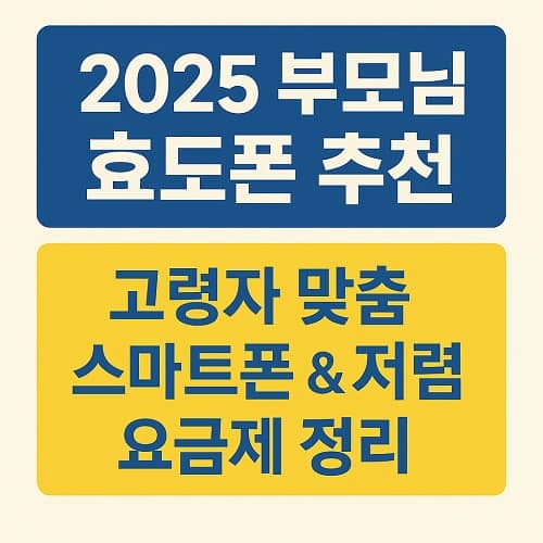 부모님을 위한 고령자 맞춤 휴대폰 추천 가이드