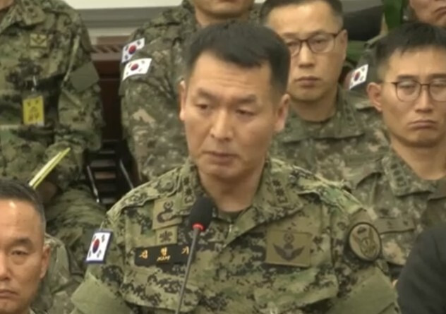 강선영 국민의힘 의원이 21일 국회 내란특위 4차 청문회에서 김형기 제1공수특전여단 제1특전대대장에게 질의를 하고 있는 모습. 국회 누리집 갈무리