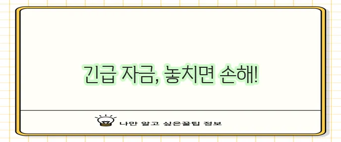 소액 긴급생계지원금 대출 지금 바로 확인하세요!