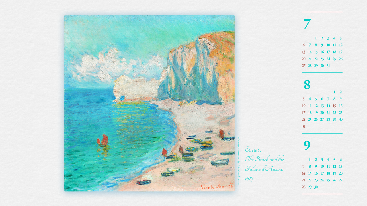 06 에트르타 해변과 팔레스 다몽 B - 2025년8월 노트북배경화면