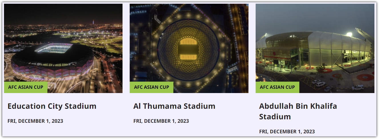 2023 AFC 카타르 아시안컵 운동장