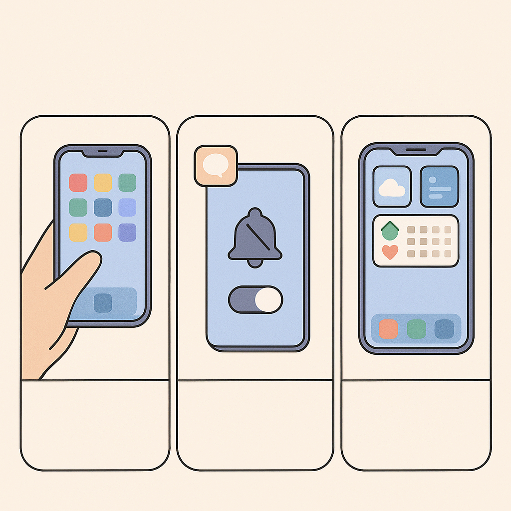 스마트폰 정리 루틴 – 앱, 알림, 화면까지 깔끔하게 (2025년 디지털 미니멀 가이드)