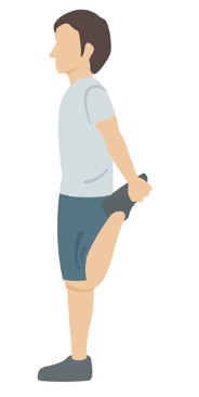 무릎을 구부리고 하는 스트레칭