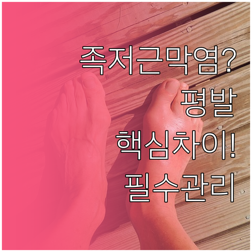 족저근막염 평발 핵심 차이점과 올바른..