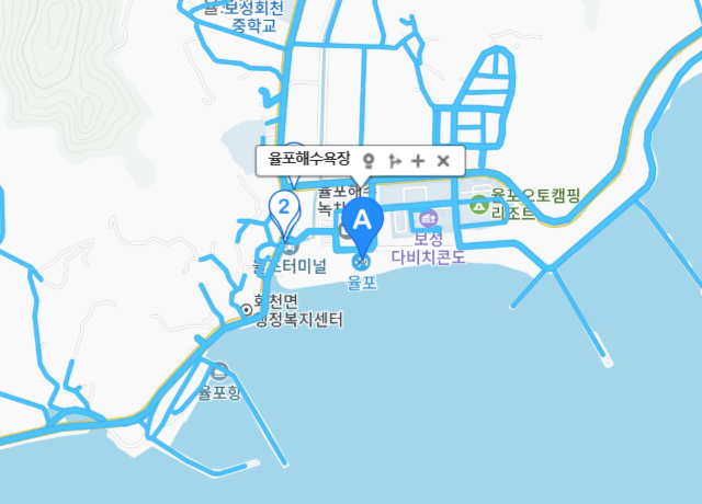 율포해수욕장 위치