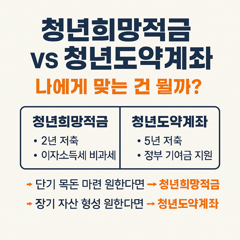청년희망적금 vs 청년도약계좌,