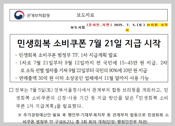 소비쿠폰 상위 10% 기준 및 확인 방법