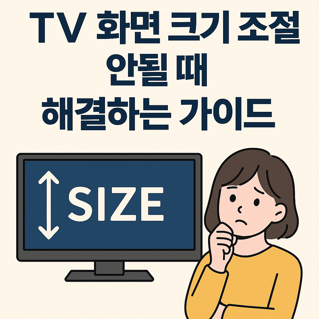 TV 화면 크기 조절 안될 때 해결하는 가이드