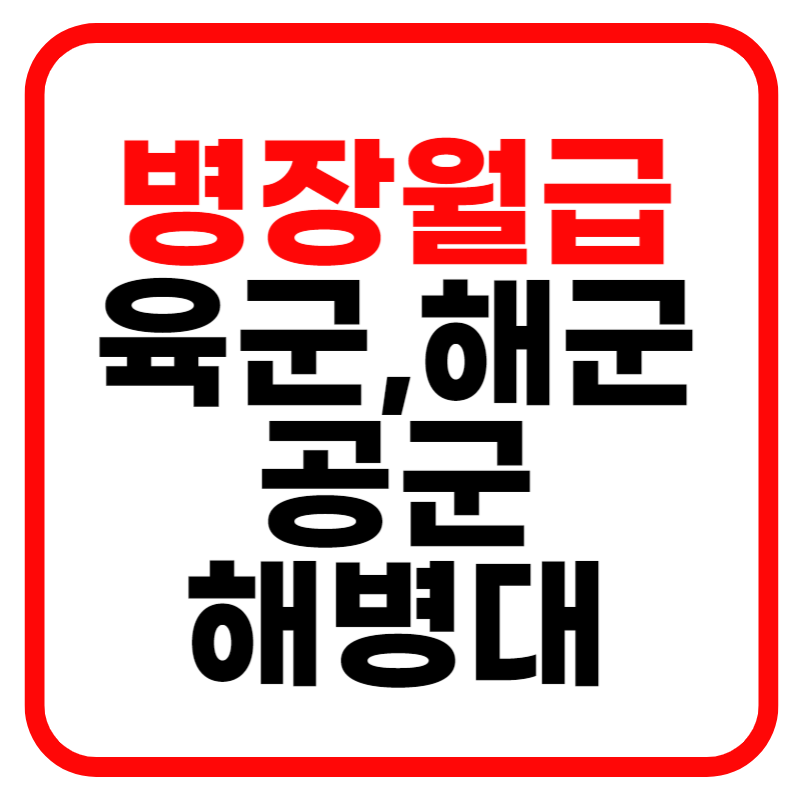 2024년/2025년 군인 병장 월급 조회하기(육군, 해군, 공군, 해병대)