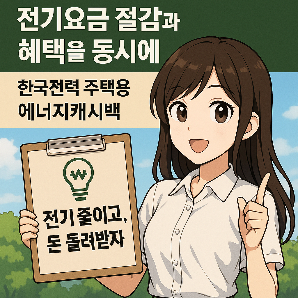 전기요금 절감과 혜택을 동시에, 한국전력 주택용 에너지캐시백 신청 방법