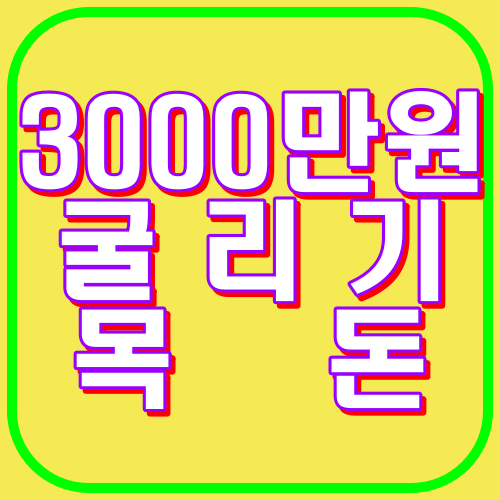 3,000만원 굴리기목돈
