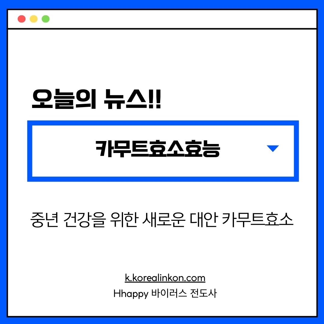 카무트효소효능 중년 건강을 위한 새로운 대안