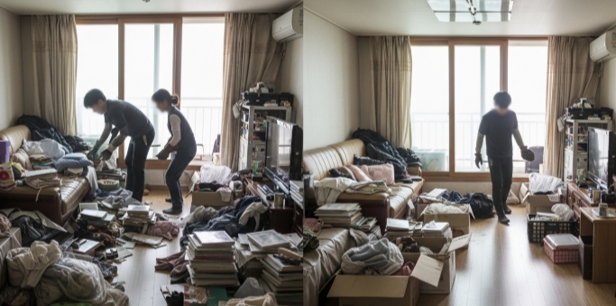 청주 고독사청소 및 정리중