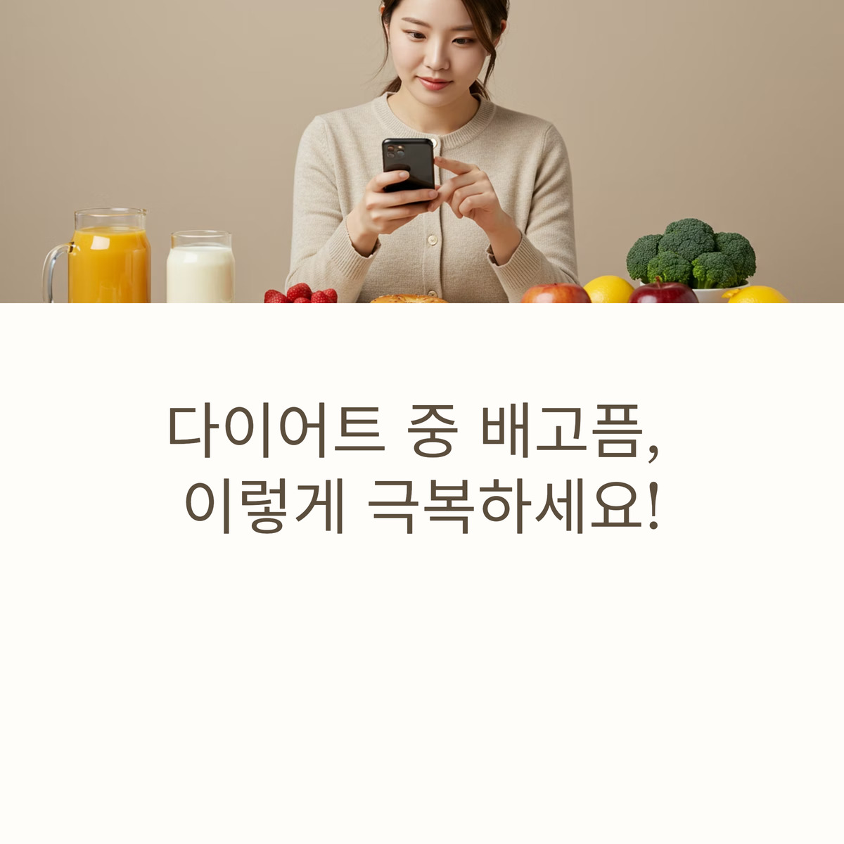 다이어트 중 배고픔, 이 방법으로 쉽게 참는 꿀팁공개!