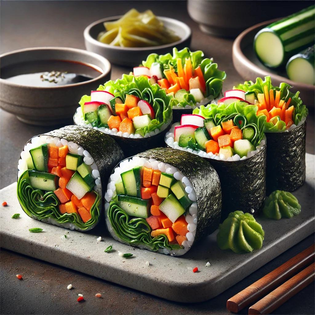 샐러드 누드 김밥 만들기