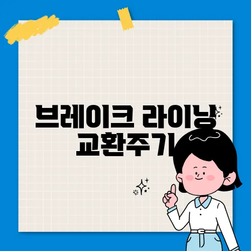 브레이크 라이닝 교환주기