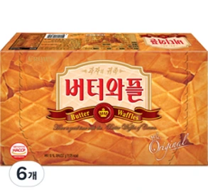 크라운제과 버터와플&#44; 237g&#44; 6개