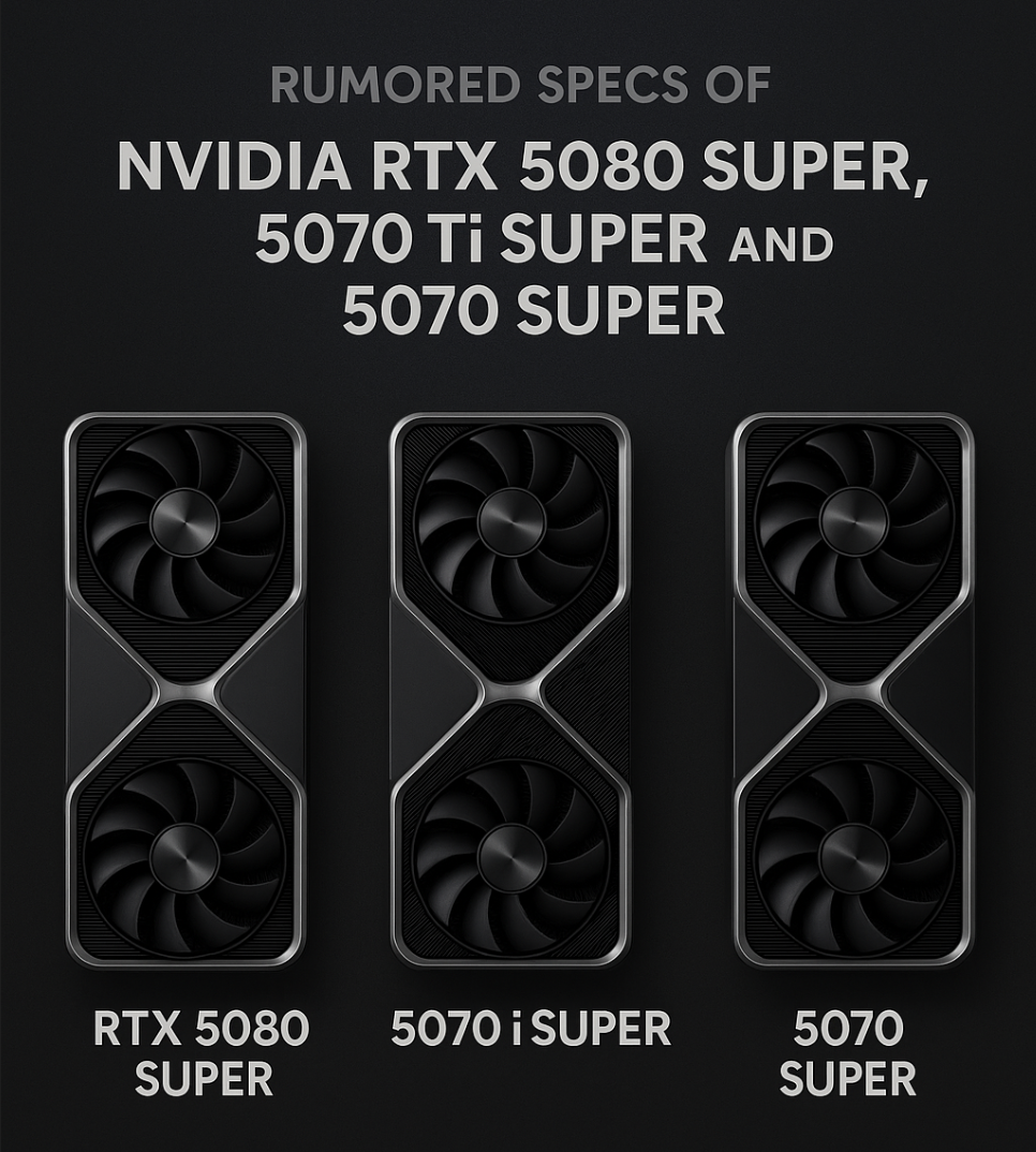 RTX 5080 Super, 5070 Super 사양 비교 RTX 50 Super 시리즈 루머 사양 비교 썸네일
