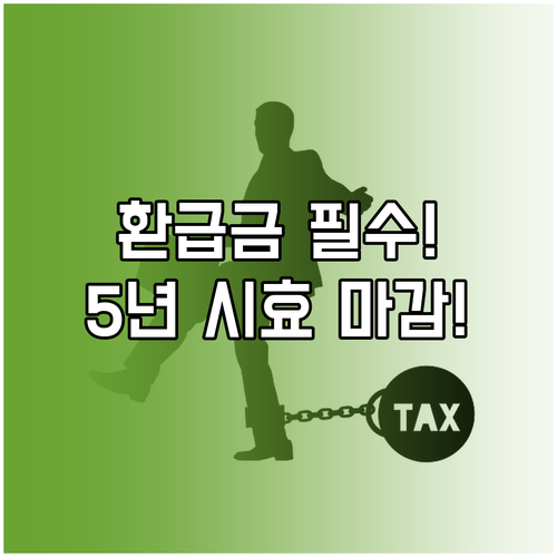 중간예납 환급금 5년 소멸시효 전 찾..