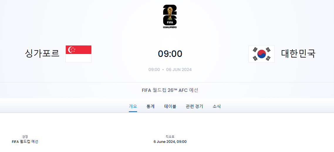 싱가포르 대 한국