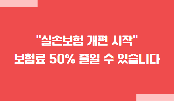실손보험, 실손보험료 개편 내용