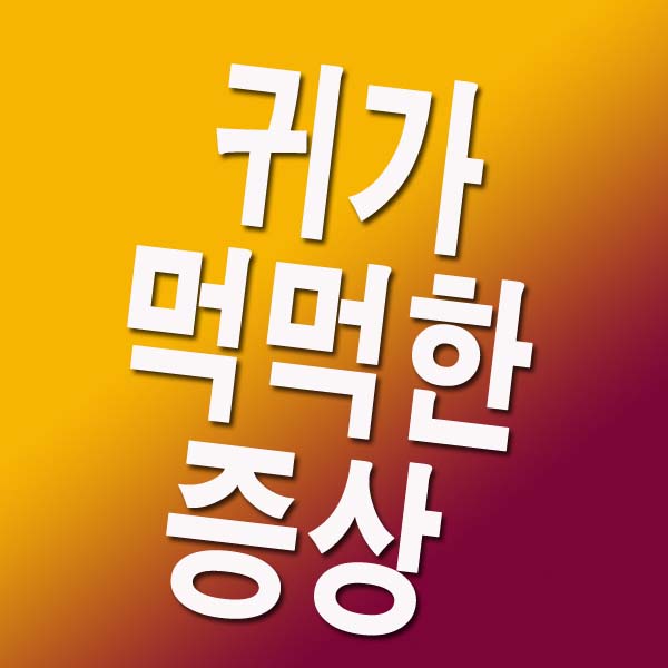 귀가 먹먹한 증상