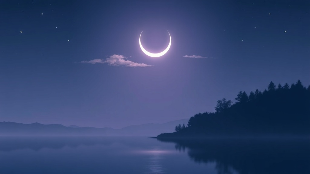 쇼팽 녹턴2번 해설과 감상평, 야상곡의 이미지와 어울리는 달밤 호수의 이미지 일러스트레이션 (AI생성)
