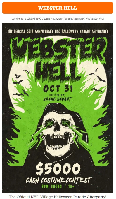 Halloween Parade after party