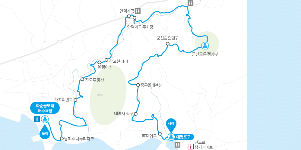 제주 올레길 9코스 지도 대평포구 화순 해안 송악산 트레킹 코스 날씨