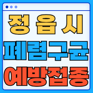 전라북도 정읍시 폐렴구균 백신 무료 예방접종 비용지원 가격 신청방법 대상자 간격 13가 15가 20가 23가